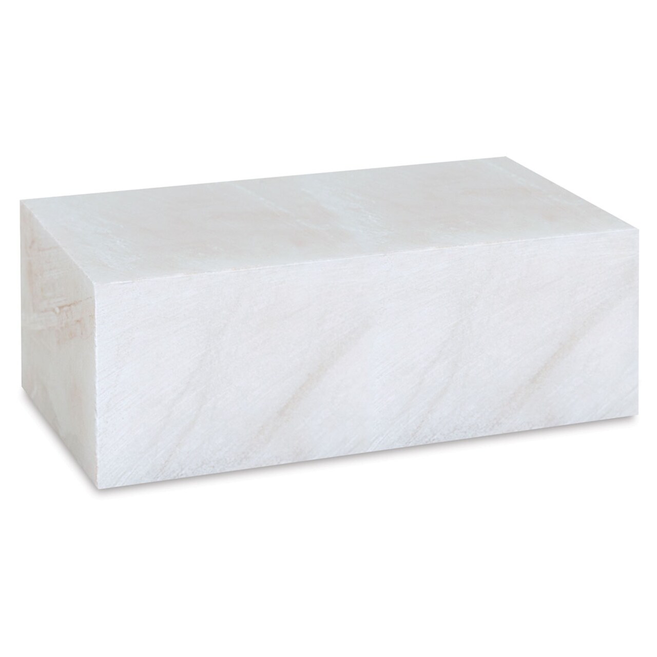 Sculpture House Opaque White Alabaster - 2" x 3" x 6" - Block